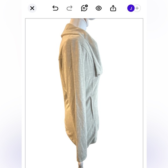 Helmut Lang Light Gray V-Neck Asymmetrical Sweater Size Medium - Picture 6 of 7